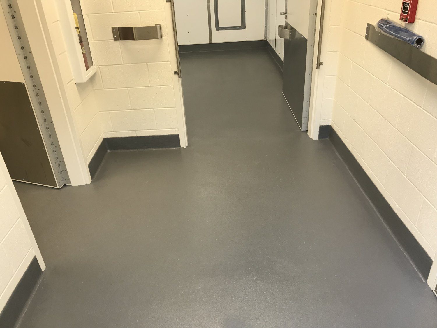 Interior of a facility hallway