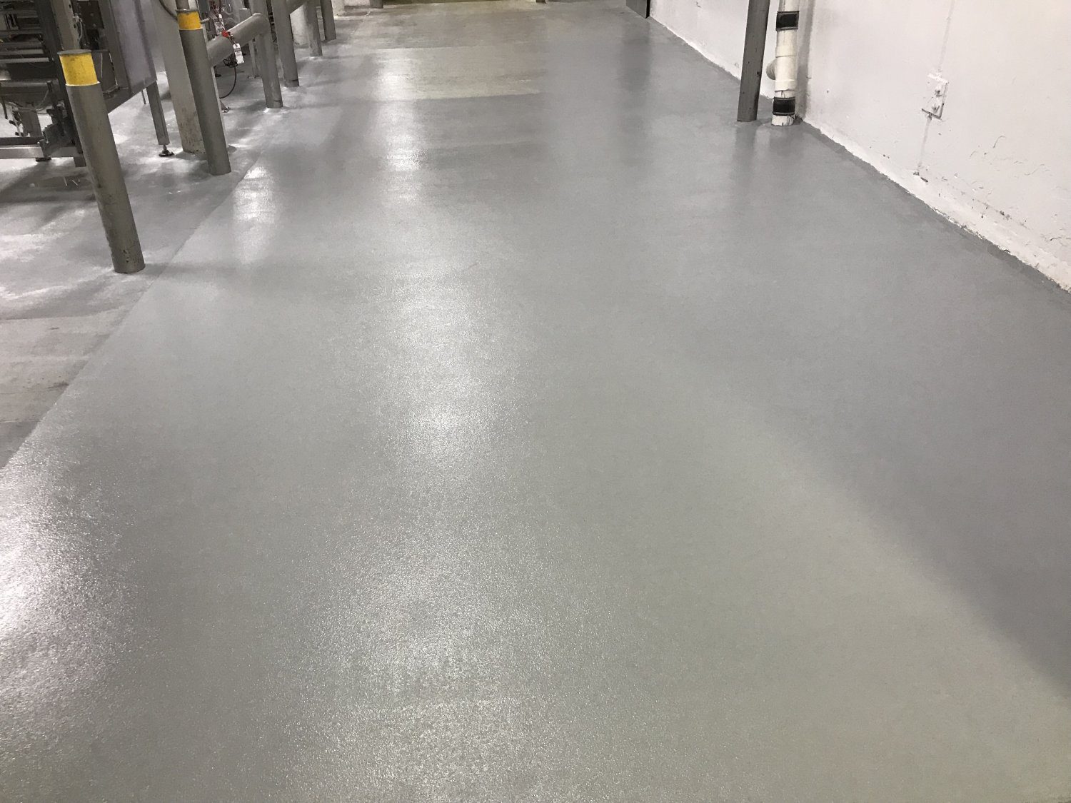 Polished concrete warehouse flooring