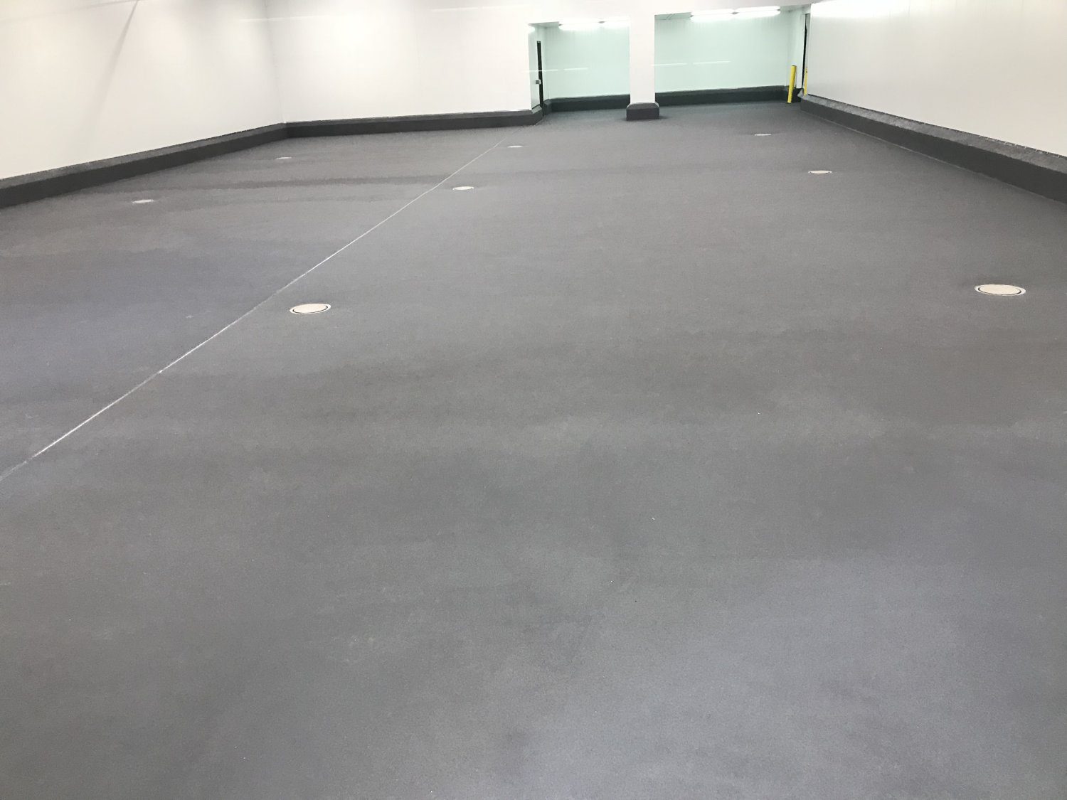 Spacious underground parking area